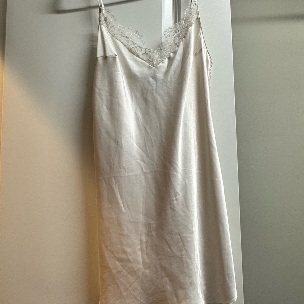 Victoria's Secret White Chemise Silky Satin Elegance
